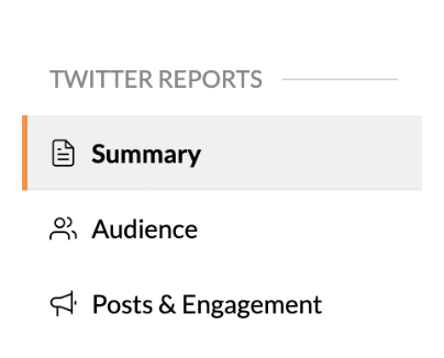 Rapports liés au réseau Twitter