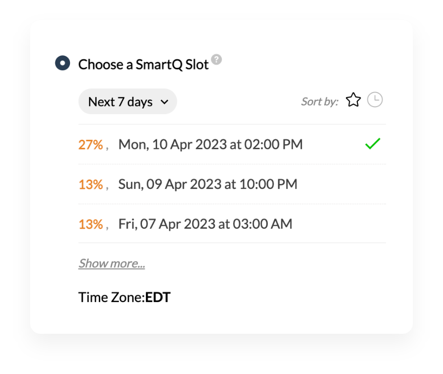 scheduling slot