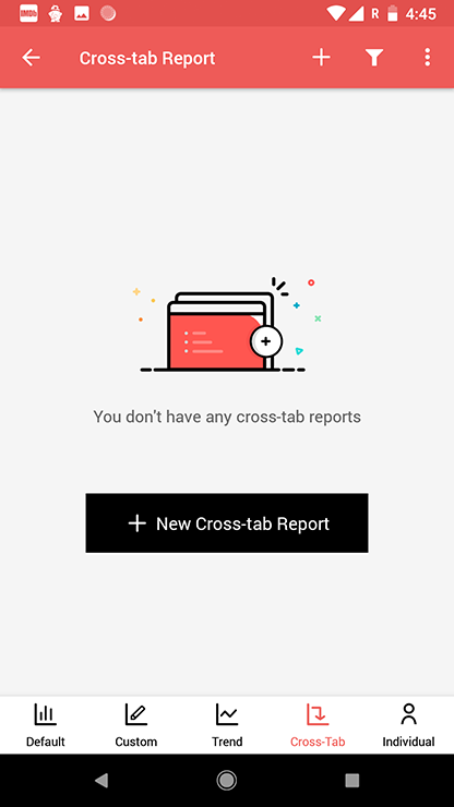 Zoho Survey android app cross tab survey