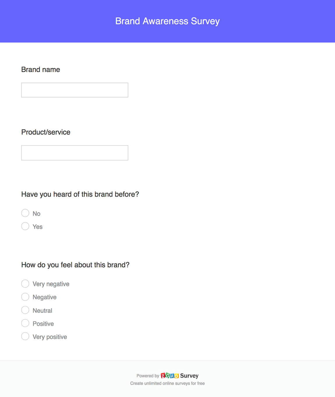 Brand Awareness Survey - Ready-made Questions and Template