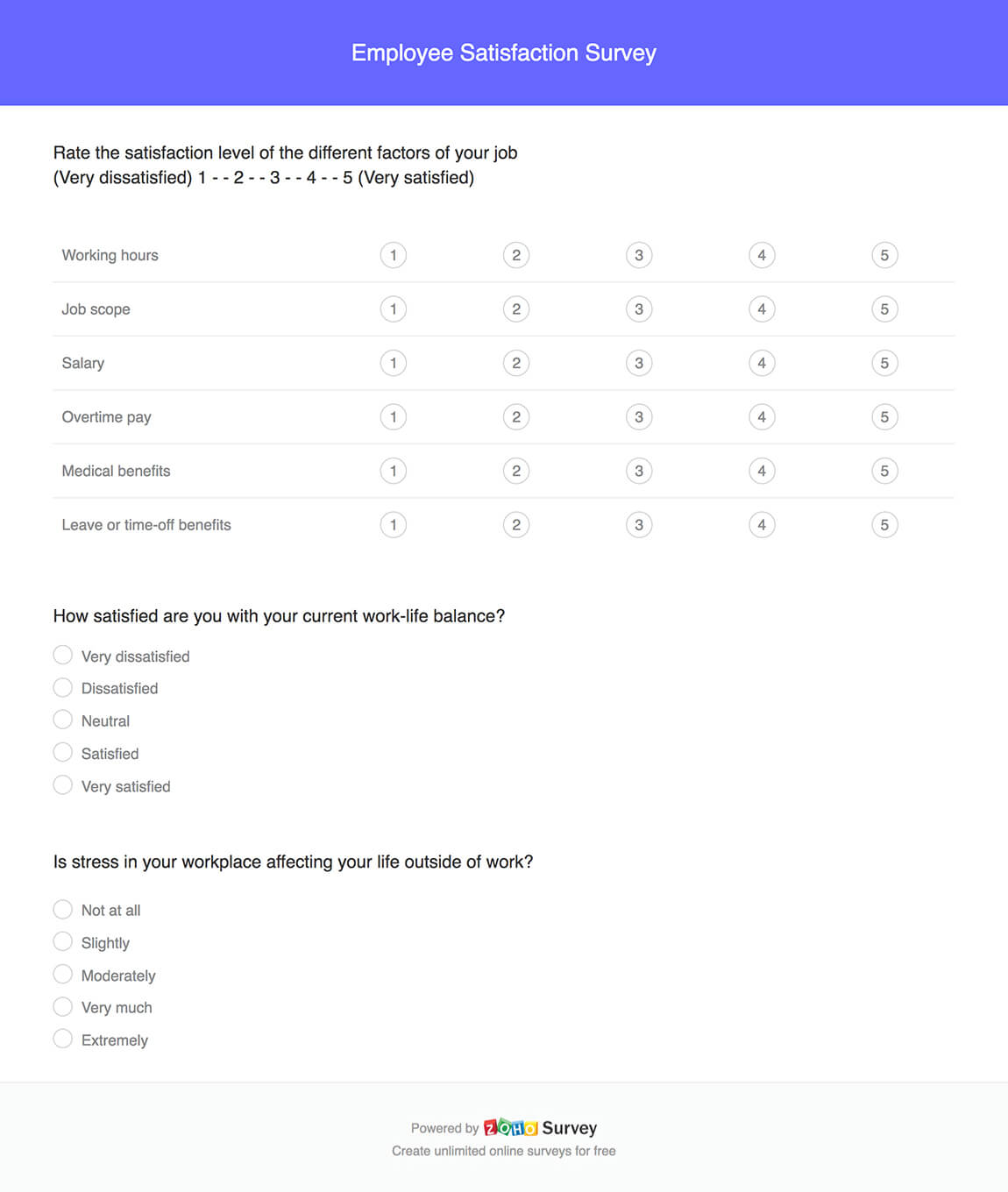 Employee Satisfaction Survey Expert made Questions and Template