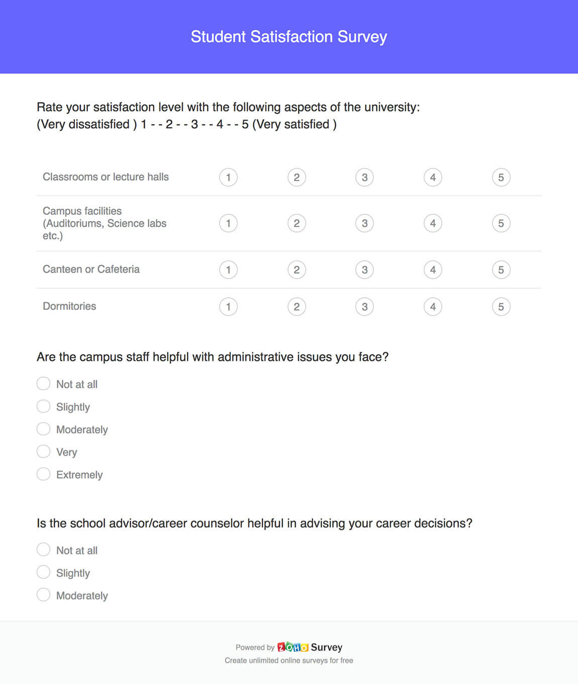 research study satisfaction survey