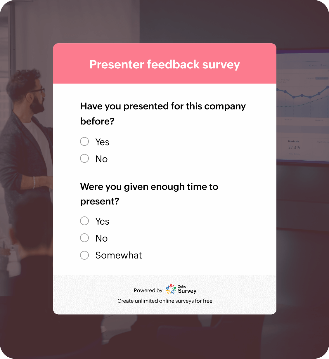 Presenter feedback survey questionnaire template