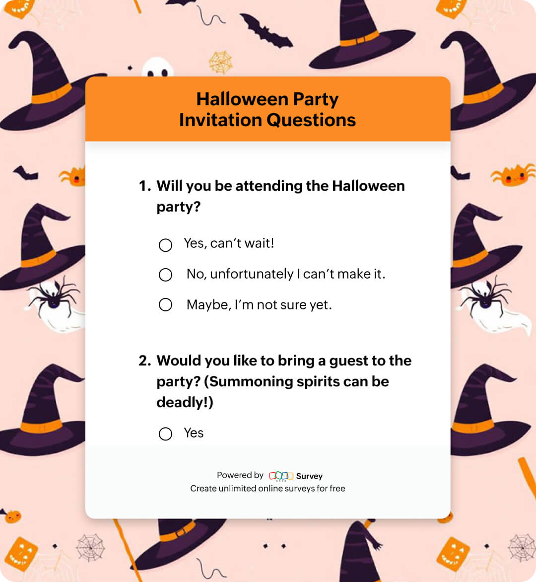 Halloween quiz Questionnarie Template