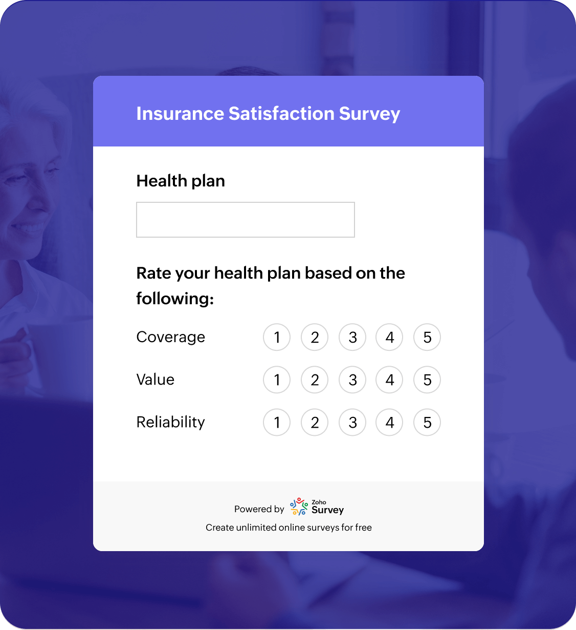 Insurance satisfaction survey questionnaire template