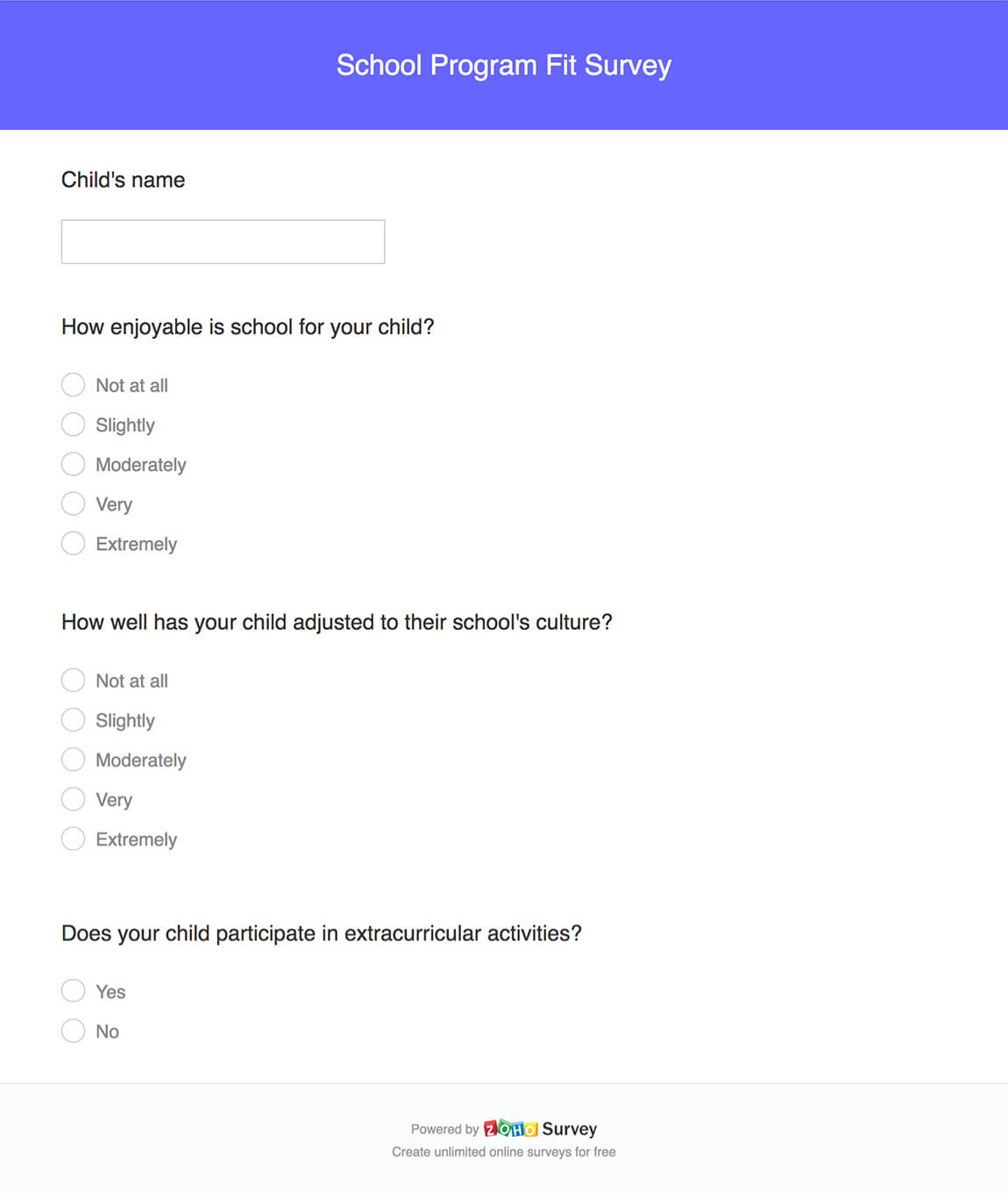 School survey platform