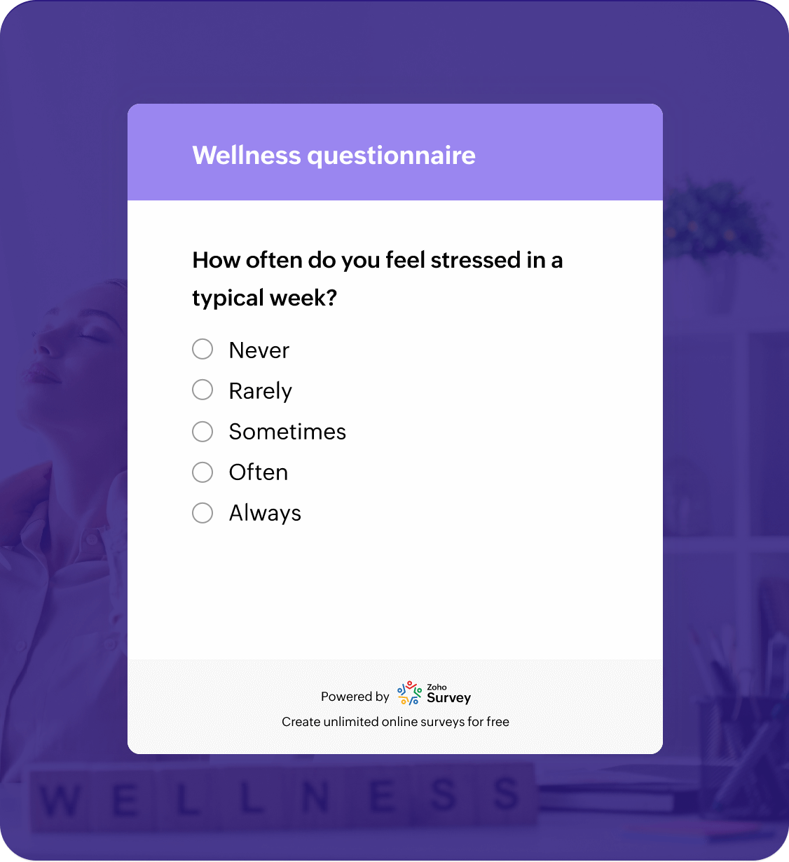 Wellness questionnaire template