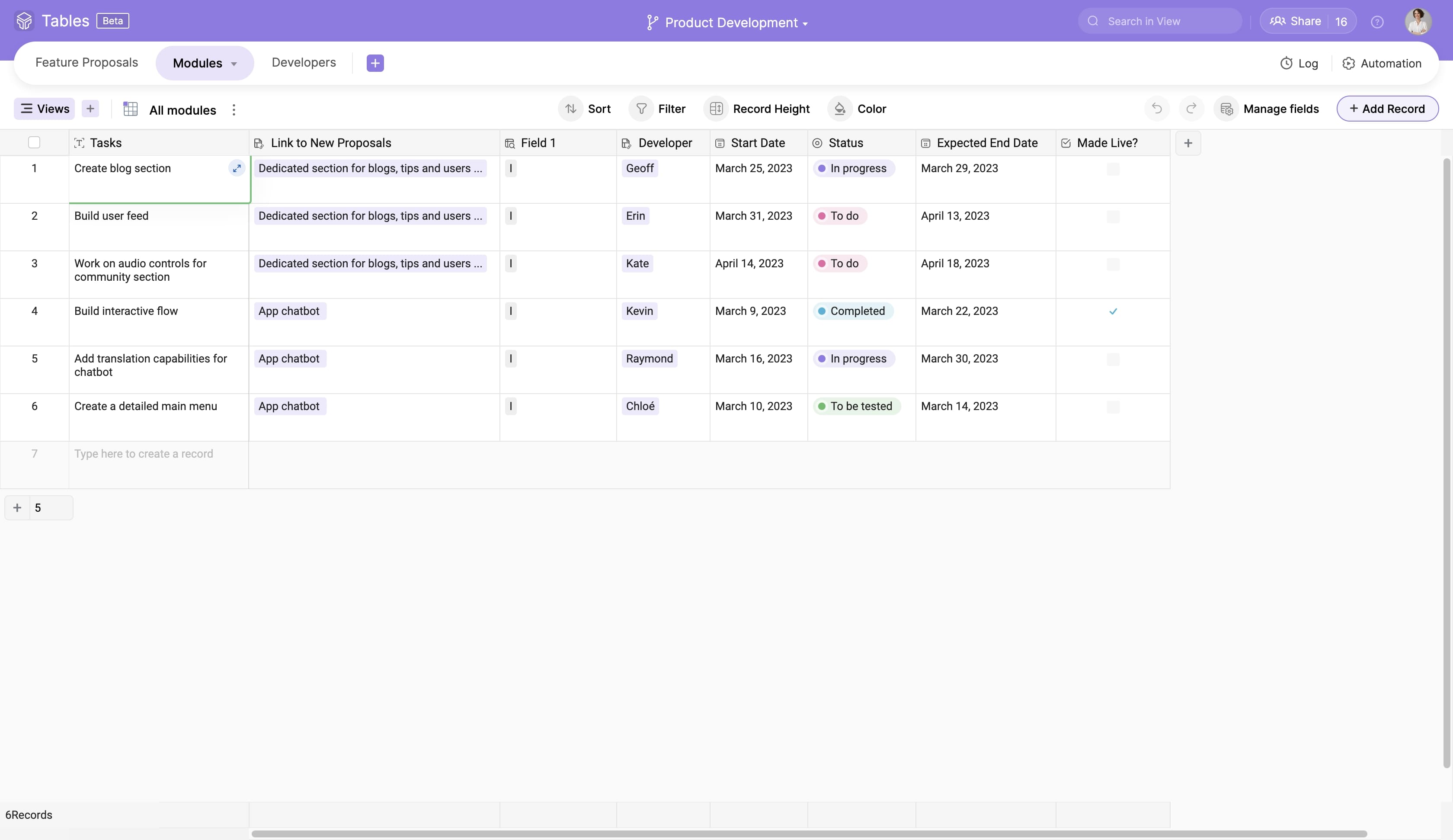 product development business plan template