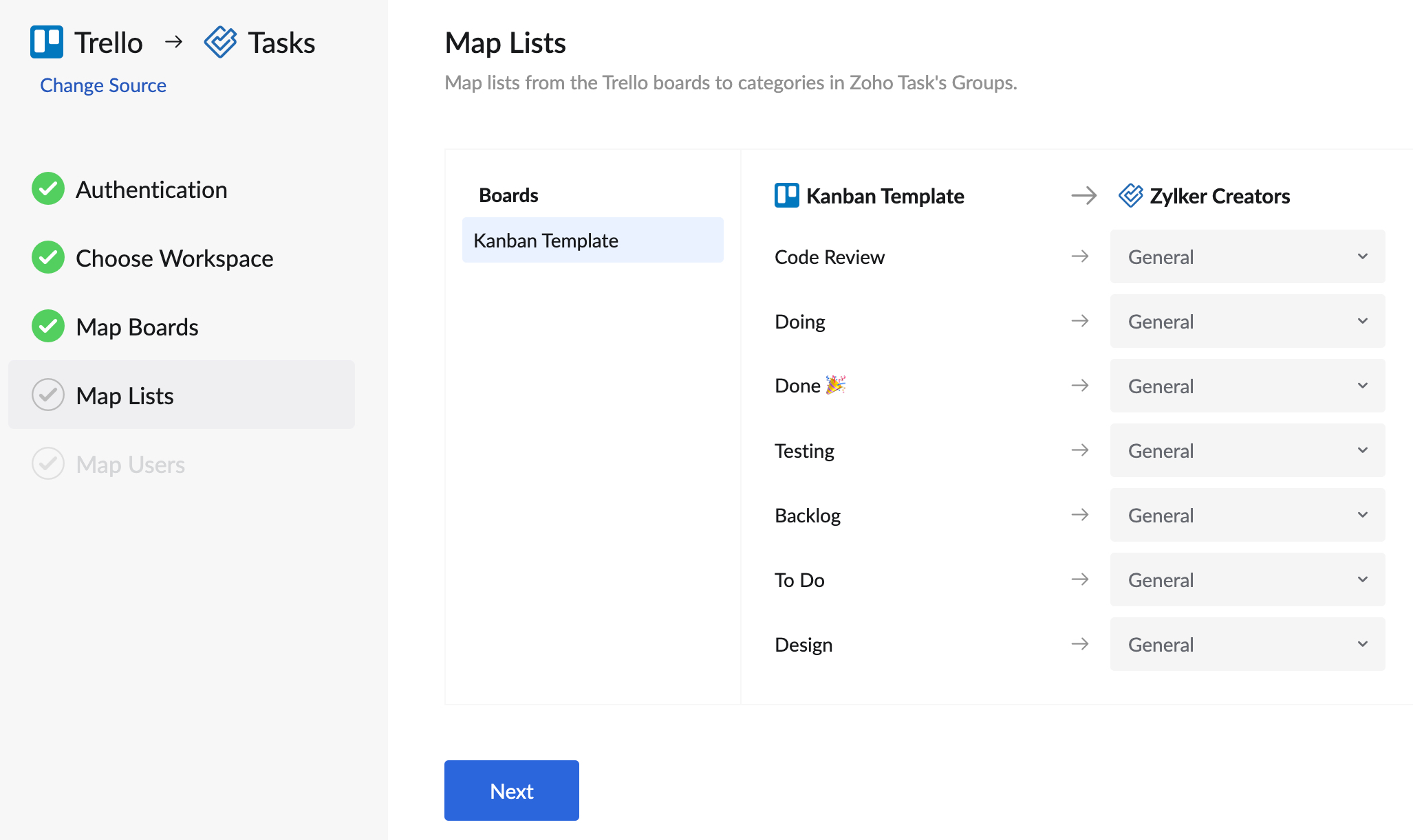 category mapping