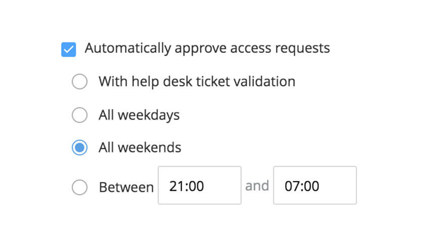 Sichere gemeinsame Nutzung von Passwörtern | Automatisieren Sie die Genehmigung des Passwortzugriffs mithilfe der Helpdesk-Integration