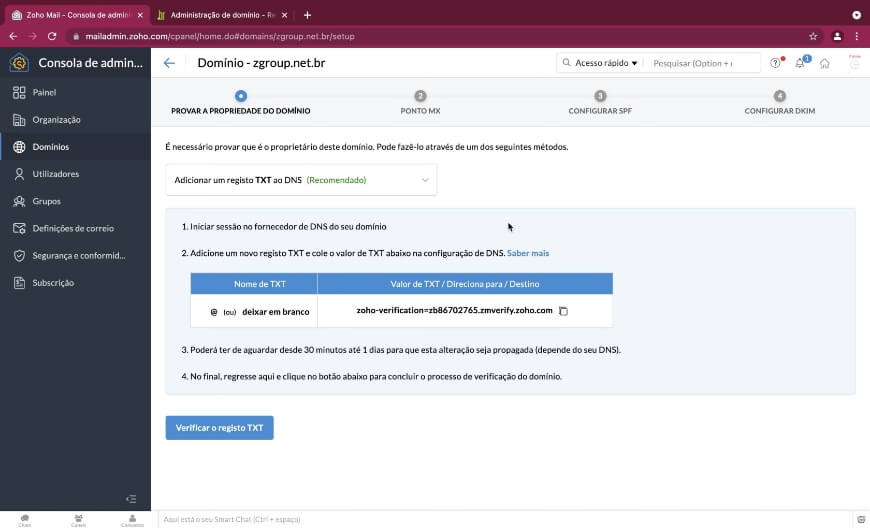 Configuração SPF MX E DKIM