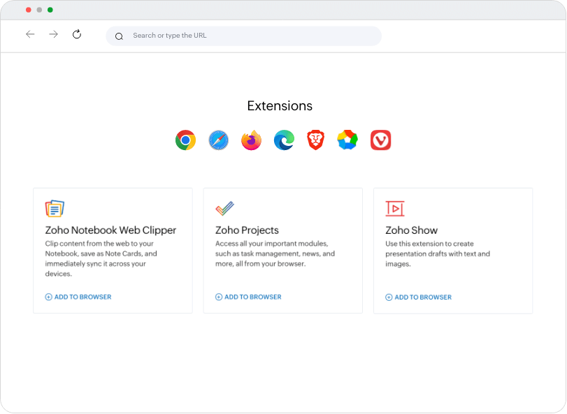 Zoho Browser Extensions